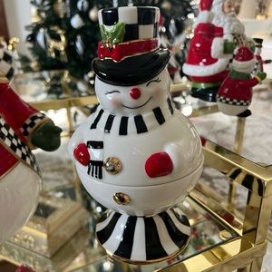 Mackenzie-Child’s – Nostalgia Snowman Lidded Dish
